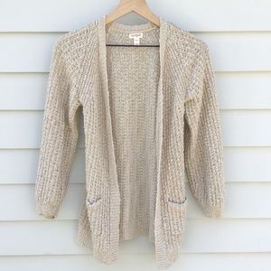 Cat & Jack Oversized Oatmeal Cardigan with Front Pockets Size Large (10-12)